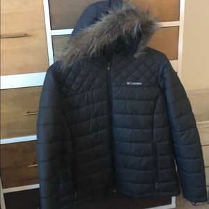 Columbia Insulated Jacket, Faux Fur Hood